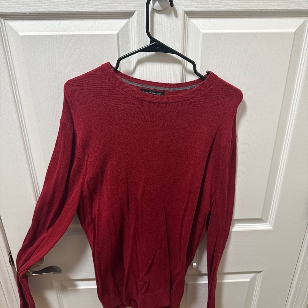 Banana Republic Rich Red Long Sleeve Top